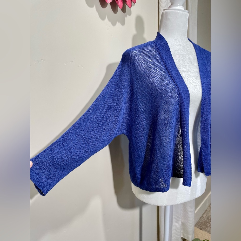 Eileen Fisher Linen Blend Cardi | Petite Medium